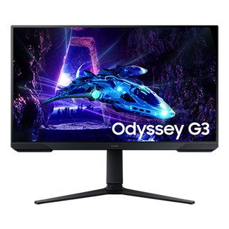 Monitor plano gaming SAMSUNG Odyssey G3, 27" FHD VA, HDMI, Display Port, HAS, negro