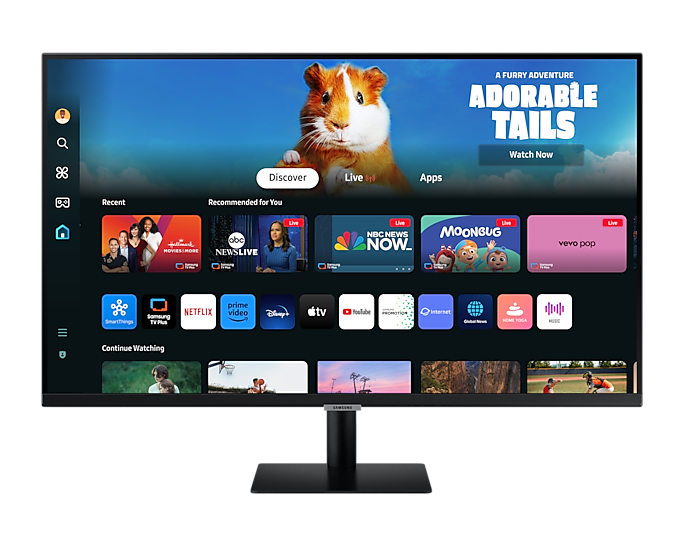 Monitor Smart Samsung M5 32" LCD FHD VA (1920x1080) HDMIx2/WiFi5/BT5.2/USBx2/Altavoz(10W)