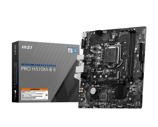 Motherboard MSI PRO H510M-B II Chipset Intel H470, LGA1200, HDMI, VGA, mATX