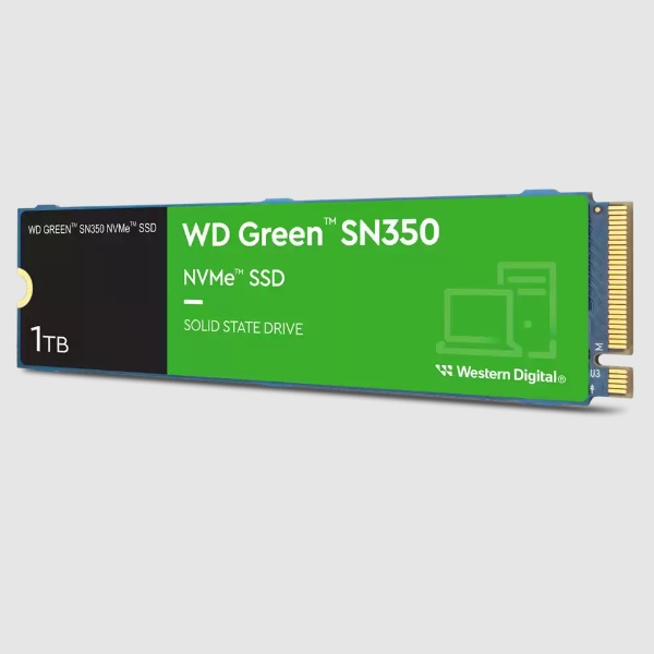Unidad en estado solido WD Green SN350 NVMe 1TB M.2 2280, PCIe Gen3 x4 NVMe v1.3